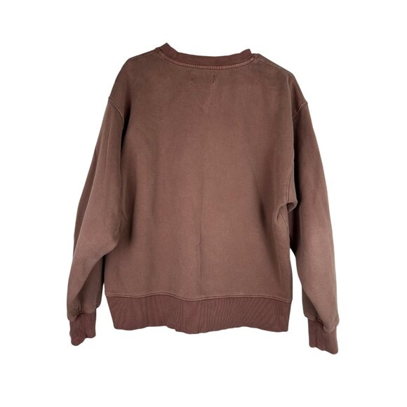 TNA Women's Brown Crewneck Sweatshirt Long Sleeve Size 2 Relaxed Fit - Picture 2 of 13